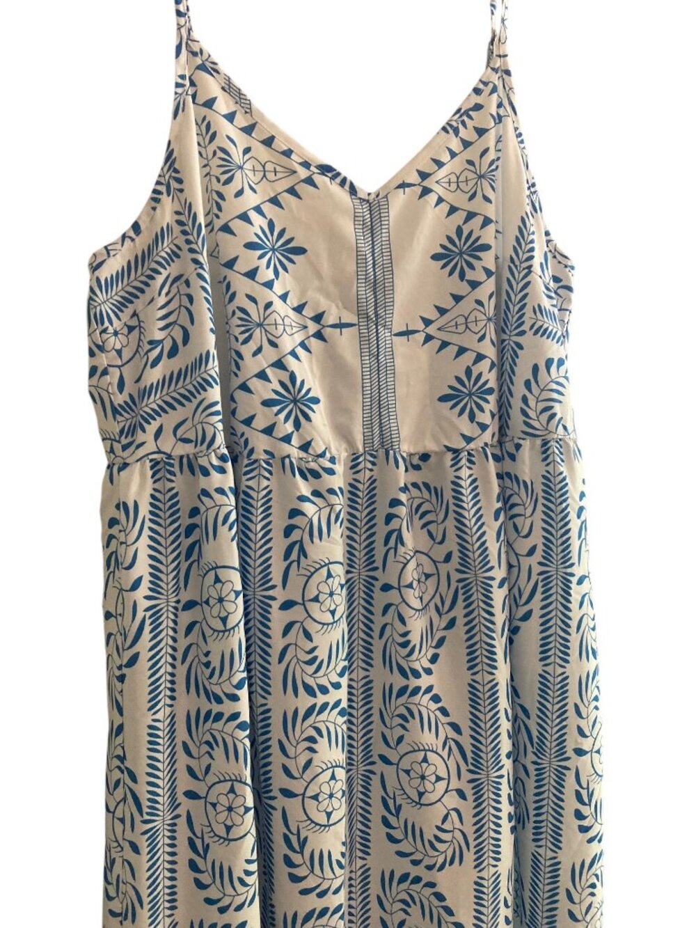 Women's SHEIN Blue & White Flowy Floral Camisole Maxi Dress Size XL